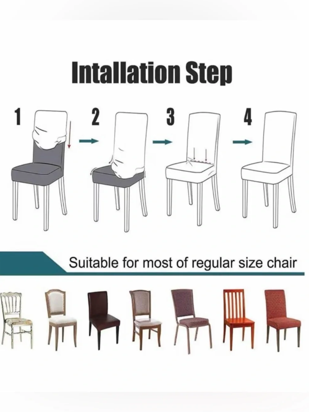 Set of 4 Black & White Buffalo Plaid Farmhouse Dining Chair Slipcovers NIB